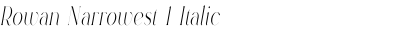 Rowan Narrowest 1 Italic